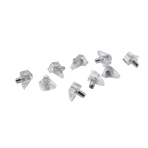 Jfs Transparent Shelf Support No. 1 Exposed Board Plastic Easy Installation Furniture <b>Hardware</b> Accessories - Product Image 2