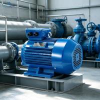 Moteur asynchrone triphasé encastré 5,5 CV 4 kW IE1, homologué CE EAC, induction AC 50/60 Hz 220-760 V B3
