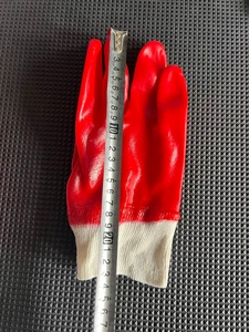 <span class=keywords><strong>Gants</strong></span> <span class=keywords><strong>de</strong></span> travail industriels rouges en nitrile, forme Luokou, anti-choc, anti-chimiques, imperméables, antidérapants, sans silicone, résistants à l'huile - Product Image 4