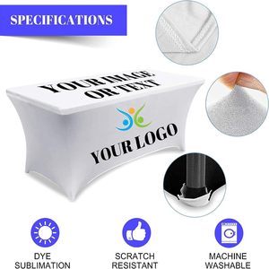 4ft 5ft 6ft 8ft tùy chỉnh in căng bảng Bìa được trang bị Logo triển lãm thương mại gian hàng Khăn trải bàn Spandex Bảng ném - Product Image 4