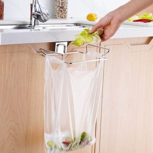 Kitchen Trash Bag Support Storage Rack <b>Over</b> Cabinet <b>Door</b> <b>Hook</b> Garbage Bags Hanger - Product Image 4