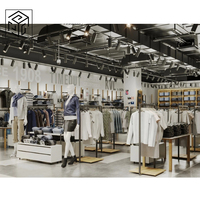 Marque de luxe personnalisée Décoration de magasin de vêtements Boutique tendance Boutique de vêtements Présentoir de design d'intérieur Moderne et écologique