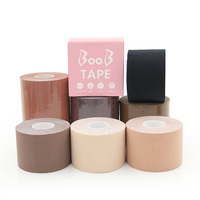 Cinta Adhesiva para el Cuerpo de 7 m, Cubrepezones, Levanta el Busto, Color Beige Piel, Cinta para Senos Grandes