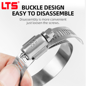 304 Edelstahl Schlauchschelle 13-19/21-44mm Breite Verstellbare Rohrbefestigung Amerikanischer Typ Klemme für Wasserrohre - Product Image 3