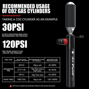 BAIMEI VÉLO Haute Pression Portable <span class=keywords><strong>CO2</strong></span> Mini Vélo Pompe À Air Petit <span class=keywords><strong>Gonfleur</strong></span> pour Vélo Vélo et Pneu - Product Image 3