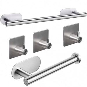 Ensemble d'accessoires de salle de bain en métal WEKIS personnalisé, 5 pièces, avec barre porte-serviettes, poignée, respectueux de l'environnement - Product Image 2