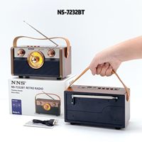 Radio portable vintage AM FM SW avec Bluetooth sans fil, USB, TF, batterie 1800 mAh, grand cadran rétroéclairé, poignée rétro, pour la maison, l'extérieur, cadeau