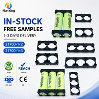 Soporte Modular Ignífugo de ABS+PC 1x2 para Baterías 21700, Soporte de Empalme Encajable para Paquetes de Baterías LiFePO4 y Li-ion DIY
