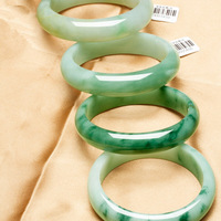 Bracelet en quartzite jade vert naturel effet glace-cireuse, élégant bracelet pour femme avec boîte, vente en gros