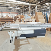 Machine à découper automatique horizontale pour le travail du bois, à double scie, 45 et 90 degrés, avec table coulissante de précision pour panneaux