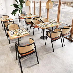 Asientos de Alta Calidad para Restaurantes Occidentales, Muebles Comerciales para Restaurantes, Cafeterías, Comedores, Conjuntos de Mesas y Sillas - Product Image 4