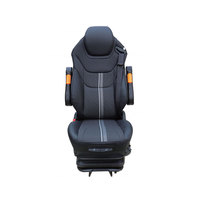 Siège de conducteur de camion multifonction en cuir PVC de luxe, base à suspension pneumatique, siège universel pour camion et bus, vente en gros