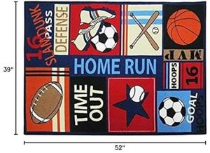 Tapis de sport pour enfants en nylon réversible antidérapant, adapté aux animaux domestiques, lavable, rembourré, résistant aux taches, antimicrobien, <span class=keywords><strong>football</strong></span>, baseball, camping - Product Image 2