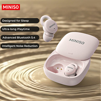 Miniso X10 Headset tidur Hi-fi, Headset nirkabel untuk Bluetooth 5.4 HD Stereo kualitas suara HiFi, terjemahan cerdas