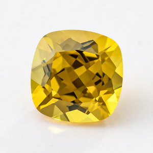 Piedras Preciosas Sueltas de Zafiro Cultivadas en Laboratorio, Corte Cojín, Color Oro, para la Fabricación de Joyas - Product Image 3