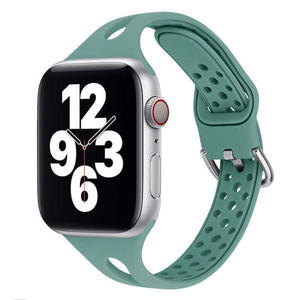 YHQ-Correa para <span class=keywords><strong>Apple</strong></span> <span class=keywords><strong>Watch</strong></span>, banda de silicona delgada para iWatch serie 7 <span class=keywords><strong>6</strong></span> 5/4/3 SE, 44mm, 40mm, 45mm, 41mm, 38mm, 42mm - Product Image 2