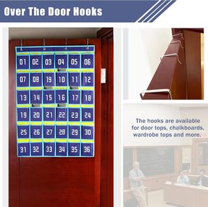 <b>Numbered</b> Classroom Pocket Chart for Cell Phones and Calculator Holder Hanging Wall <b>Door</b> Organizer - Product Image 5