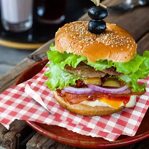 Ucuz Burger yağlı kağıt ambalaj kağıdı Deli kağıt özel logo ile