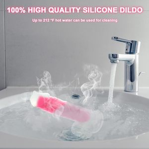 Dildo realistico luminoso in Silicone con la Base a ventosa svasata per la femmina, giocattolo per adulti del sesso per il punto G vaginale <span class=keywords><strong>e</strong></span> la <span class=keywords><strong>prostata</strong></span> anale - Product Image 3