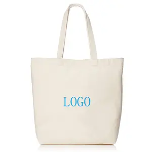 Recycled Printed Organic Bulk Shopper Bag Eco Friendly Tote Bag Blank Cloth Cotton Hand Canvas Shopping Bag With Custom Logo