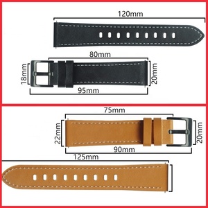 Nouveaux bracelets de montre en cuir véritable pour <span class=keywords><strong>Samsung</strong></span> <span class=keywords><strong>Galaxy</strong></span> <span class=keywords><strong>Watch3</strong></span> 41 45 mm, bracelet de remplacement pour <span class=keywords><strong>Galaxy</strong></span> Watch 46 mm, accessoires de bracelet de poignet - Product Image 2