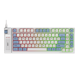 <span class=keywords><strong>Clavier</strong></span> de jeu à membrane filaire en gros, 86 touches, 3 modes en option, rétroéclairage LED, avec boutons de volume pour les jeux et l'e-sport - Product Image 3