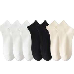 Women Ankle Socks Solid Color Cotton Sweat Absorbent Summer Casual Lightweight Thin Sock For Youth - Product Image 4