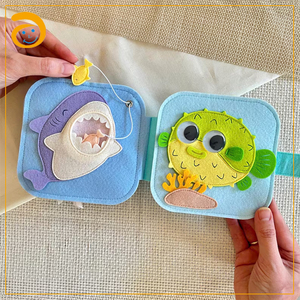 <span class=keywords><strong>Libro</strong></span> de Actividades de Fieltro con Temática Oceánica Personalizado al por Mayor, Juguete Educativo Montessori, <span class=keywords><strong>Libro</strong></span> de Tela Suave para Bebés - Product Image 4