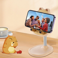 Support de Téléphone Portable 3D Flexible Haute Qualité en PVC et Caoutchouc, Mignon Support Mobile pour iPad Compatible avec Utilisation au Bureau et à la Maison