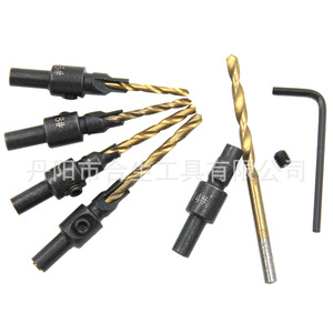 Mr <b>Drill</b> Countersink <b>Drill</b> <b>Bit</b> Set 6 8 10 12 14 For Steel Woodworking - Product Image 4