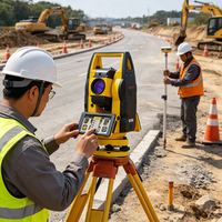 Estación Total Android Serie SOUTH A1 con Codificación Absoluta de 1"/2", Compensación de Doble Eje, Alcance de Prisma de 5 km, Instrumento de Topografía IP55