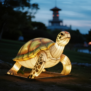 Lanterna in Seta Personalizzata a Forma di Tartaruga Marina <span class=keywords><strong>per</strong></span> Decorazioni Natalizie, Pasquali, del Ringraziamento, Acquario, Matrimoni in Spiaggia, Stanze <span class=keywords><strong>per</strong></span> Adulti, Feste a Tema Oceano - Product Image 1