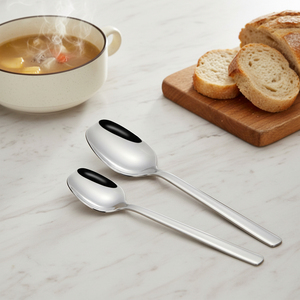 Ensemble de couverts élégants en acier inoxydable réutilisables, cuillère, fourchette, couteau pour les repas en famille, les événements et les fêtes - Product Image 6