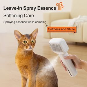 3-en-1 Rechargeable Automatique Remover Ultraviolet Moss Lamp Steamy Brush Pet Grooming Dog Hair Comb Stainless Steel Plastic - Product Image 2