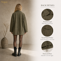 Veste parka en sergé de coton lavé Yegao pour femme, vente en gros, commande d'usine personnalisée, MOQ 30 pièces, OEM ODM