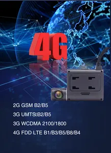 4G 와이파이 자동차 DVR GPS 로거 1080P 대시 캠 원격 라이브 모니터 듀얼 렌즈 자동 비디오 함대 관리 피로 운전 경고