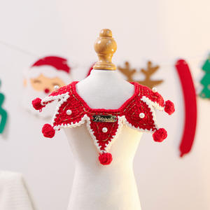 مناديل ماصة للقطط بتصميم عيد الميلاد من JOYSING، باندانا محبوكة للكلاب، ملابس وإكسسوارات صيفية صديقة للبيئة للحيوانات الأليفة - Product Image 5