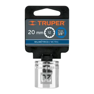 BOX 6 Douille 20 mm, 12 points, entraînement 3/8 po, TRUPER - Product Image 4