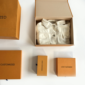 Sang Trọng Gấp Hộp Tùy Chỉnh Màu Cam Thiết Kế Bao Bì Các Tông Đóng Cửa Từ Quà Tặng Quần Áo Bao Bì Với Logo - Product Image 4