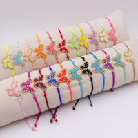 Pulsera de Mariposa Boho Hecha a Mano con Cuentas Miyuki para Mujer, Joyería Boho, Joyería Miyuki Hecha a Mano, MOQ Bajo