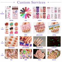 Autocollants pour ongles en gros OEM, couverture complète, motifs Halloween, designs pré-dessinés, wraps pour ongles, autocollants personnalisés avec logo