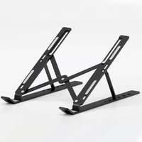 Support d'ordinateur portable pliable réglable en plastique portable, support vertical pour ordinateur portable pliable, support pour tablette en alliage d'aluminium