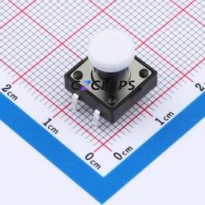 TSA12111-115B312CA-001E Tactile Switch Through hole-4P,11.7x11.5mm Switch Single Pole Single Throw Round Button 1.8N 11.7mm - Product Image 1