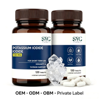 Comprimés de Iodure de Potassium en Gros 130mg 120 Comprimés 60 Doses Adulte Naturel OEM ODM Fournisseur en Vrac Usine