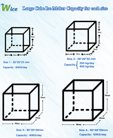 WICE Factory Luxury 80kg/day Large Cube Ice Machine | Haute transparence et temps de fusion lent | Parfait pour les bars