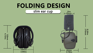 BT5.0内蔵マイク付き電子アクティブノイズキャンセリングイヤーマフワイヤレスヘッドフォン聴覚保護イヤーマフ - Product Image 5