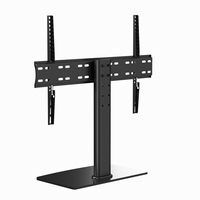 Base de TV Universal Negra Ajustable en Altura, Moderna y Económica, para Sala de Estar, VESA 400x400mm