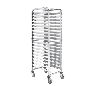 Cocina comercial Fabricación de acero de grado alimenticio Acero inoxidable 16/18/32 capas Gn Pan Bandejas para hornear Rack Trolley para horno de rotor - Product Image 1