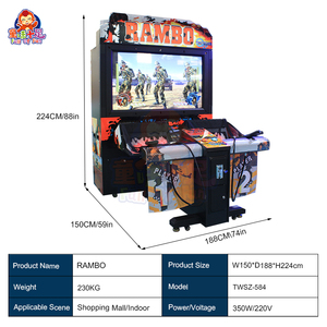 Entretenimiento interior de alta calidad Precio al por mayor 42 pulgadas Stallone I Simulación <span class=keywords><strong>2</strong></span> pistolas Shooting Arcade Game Machine - Product Image 6