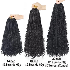 14 pulgadas Boho Box Crochet Hair Bohemian Goddess <span class=keywords><strong>River</strong></span> Bob Box Trenza Crochet Trenzas - Product Image 6